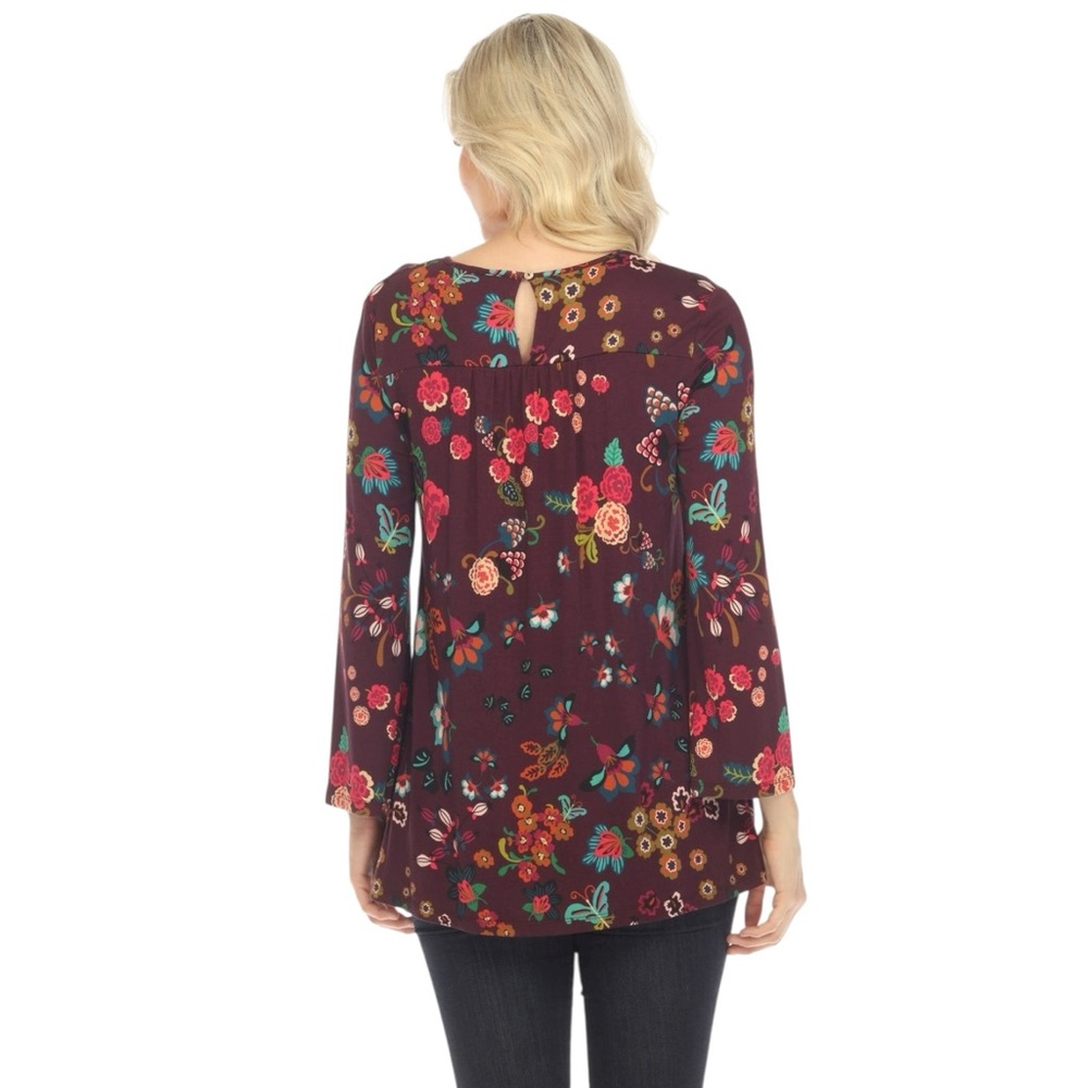 NWT Johnny Was The Janie Favorite High Neck Swing Tunic in Multi Floral Sz XXS - Picture 2 of 12